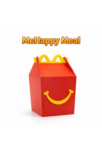 McHappy Meal Tasarımlı Kapaklı Kutu – Sert Plastik Organizer & Dekoratif Saklama Kutusu – ürün görseli 1