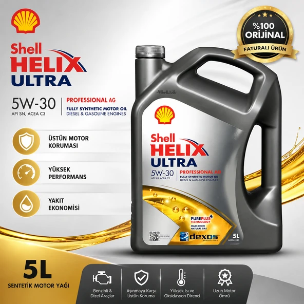 Shell Helix Ultra Professional AG 5W-30 5 lt Motor Yağı - 2024 ürün görseli 1