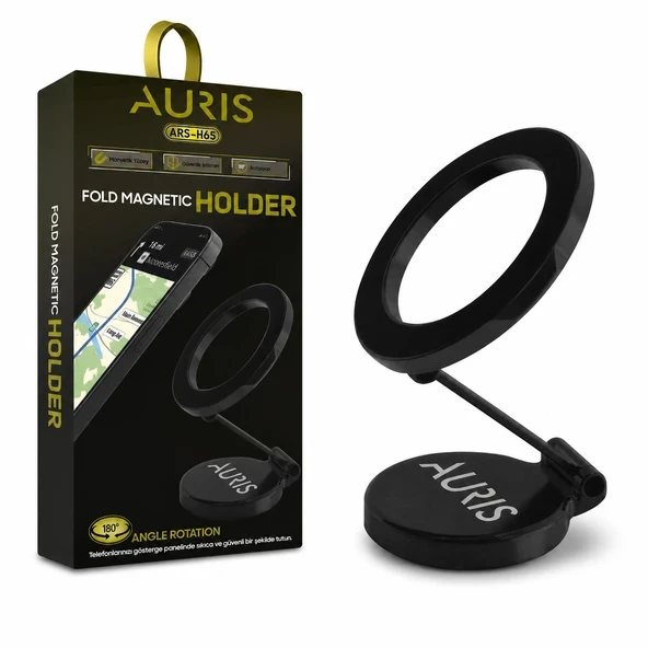 AURIS ARS-H65 Katlanabilir Mıknatıslı Metal Araç İçi Telefon Tutucu ürün görseli 1