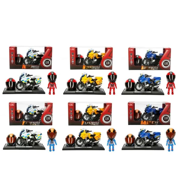 1:14 Sesli ve Işıklı  Çek Bırak Motosiklet ürün görseli 1