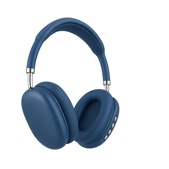 AURIS ARS AirP9 Kablosuz Bluetooth Kulaklık  Katlanabilir Mikrofonlu, Yüksek Ses Kalitesi Mavi ürün görseli 1