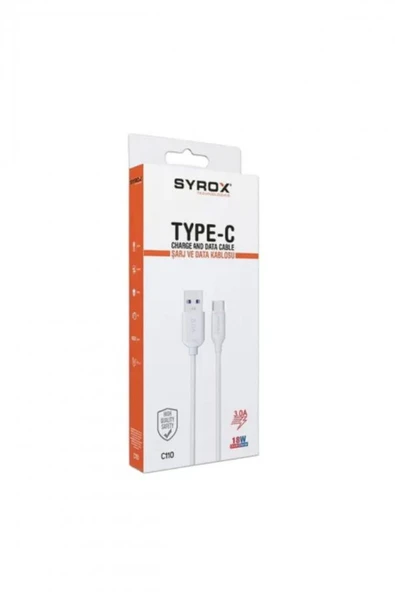 Syrox 3.0a Type-c Şarj Ve Data Kablosu ürün görseli 1