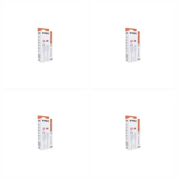 4 Adet - Syrox C109 Type-C Quick Şarj Kablosu, Data Kablosu 3.0A 18W ürün görseli 1