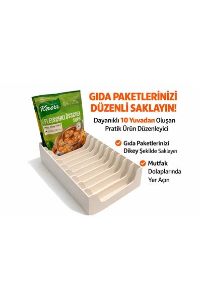 ✨ Çok Amaçlı Sert Plastik Mutfak Düzenleyici | Paket Çorba, Baharat, Sos ve Gıda Organizeri | ✨ ürün görseli 1