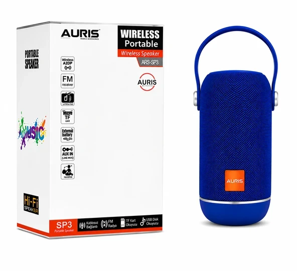 AURIS ARS-SP3 Wireless Portable Speaker ürün görseli 1