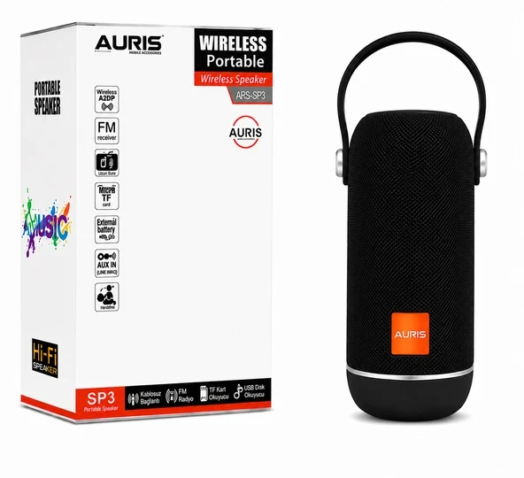 AURIS ARS-SP3 Wireless Portable Speaker ürün görseli 1