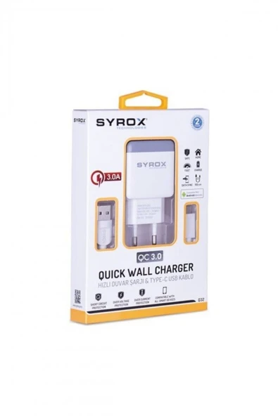 Q32 Type-c Girişli 3.0 Amper Hızlı Şarj Cihazı ürün görseli 1