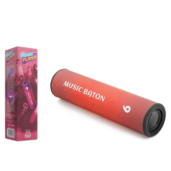 Subzero WR192 Music Baton Taşınabilir Hoparlör Music Player Kırmızı ürün görseli 1