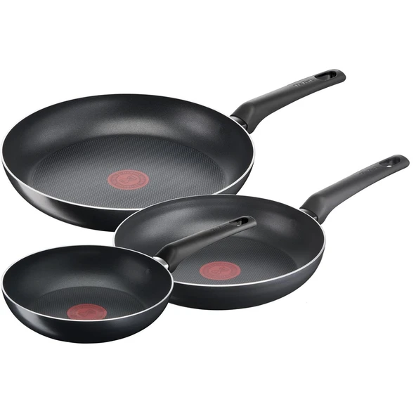 Tefal Titanyum 1X SimpleCook Difüzyon Tabanlı 3'lü Tava Seti - 20/24/28 cm ürün görseli 1