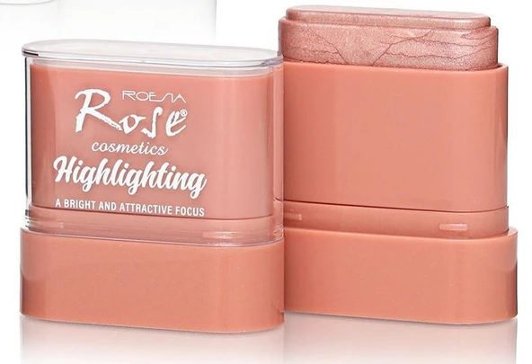 3B Trend Rose Pembe/Bronz Stick Highlighter - Parlak Ve Doğal Işıltılı Aydınlatıcı ürün görseli 1