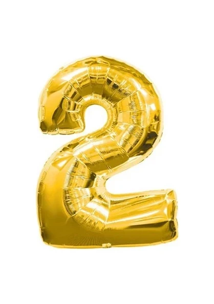 2 Rakamı Folyo Balon Gold Renk 40 CM ürün görseli 1