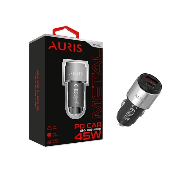Auris CR07 Pd+Usb Araç Şarj Başlığı 45W ürün görseli 1