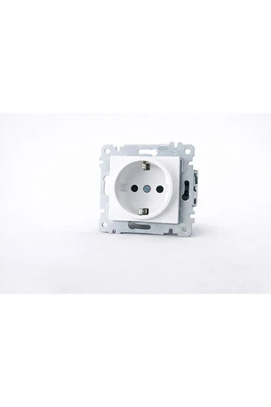 Topraklı Priz Mekanizma 16A 250V Beyaz ürün görseli 1