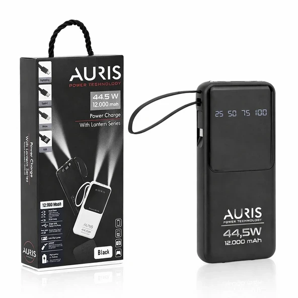 Auris ARS-YM532 44.5W 12.000 mAh Powerbank ürün görseli 1