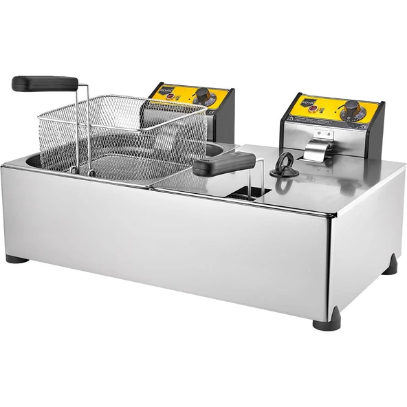 Remta 8+8 lt Çiftli Elektrikli Fritöz - R102 ürün görseli 1
