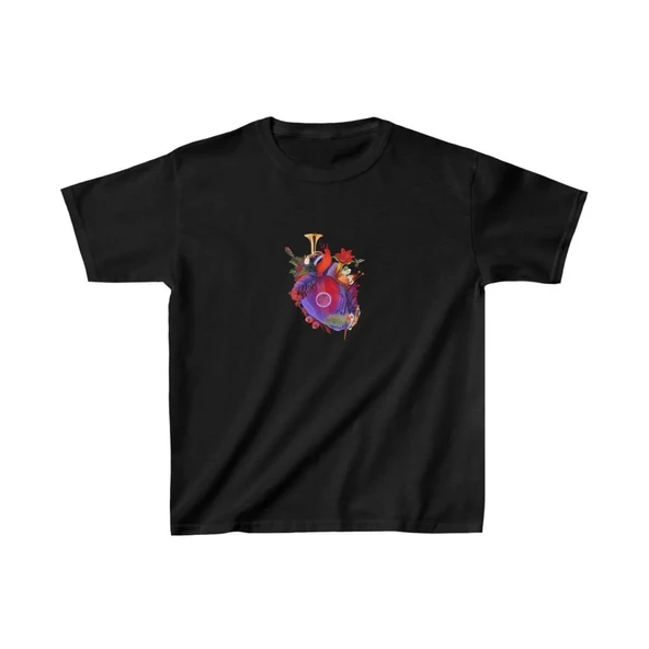 Unisex Çocuk Baskılı T-shirt - Siyah ürün görseli 1