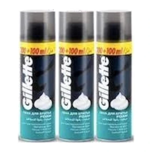 Gillette Tıraş Köpüğü Hassas Ciltler Için 300 ml x 3 Adet ürün görseli 1