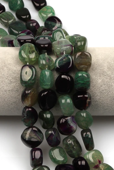 Akik Doğal Taş Dizi 13 x 15 mm Şekilsiz Kesim - DZ-1340 ürün görseli 1