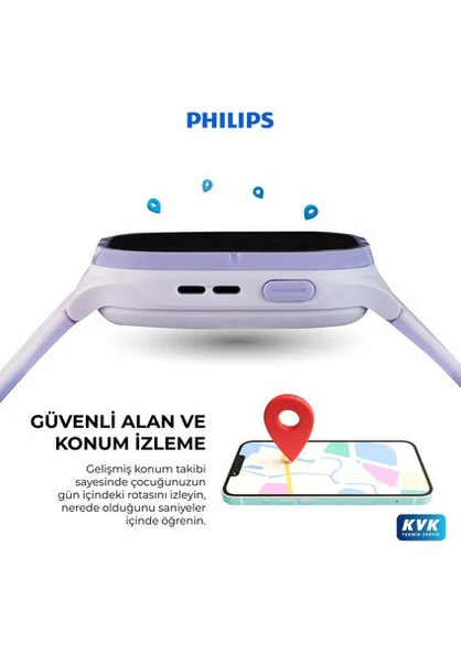 Philips W200A Akıllı Çocuk Saati Mor (Distribütör Garantili) - Resim 6