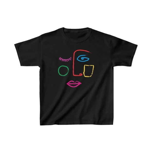 Unisex Çocuk Baskılı T-shirt - Siyah ürün görseli 1