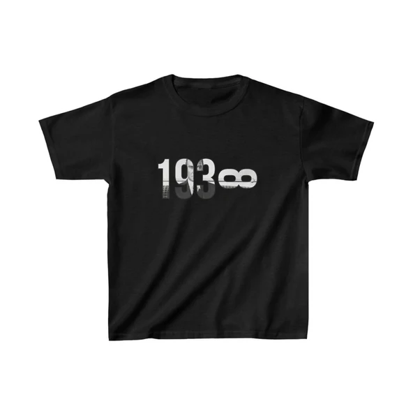 Unisex Çocuk Baskılı T-shirt - Siyah ürün görseli 1