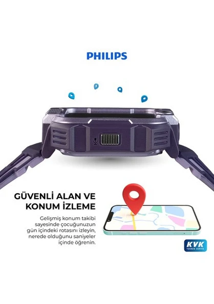 Philips W2215A Akıllı Çocuk Saati Mor (Distribütör Garantili) - Resim 7