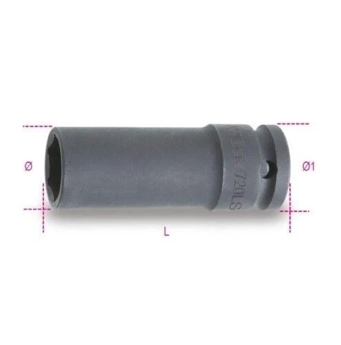Beta 720LS 19 mm Uzun İnce Tip 1/2'' Havalı Lokma – Profesyonel Darbeli Lokma Anahtarı ürün görseli 1