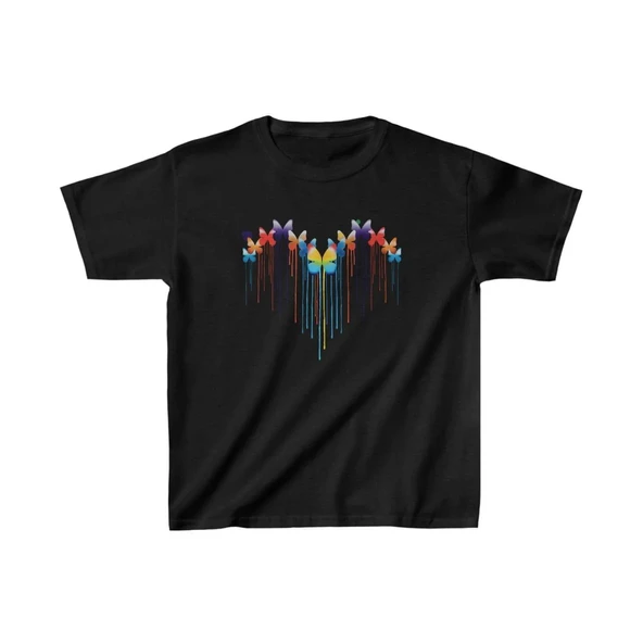 Çocuk Unisex Baskılı T-shirt - Siyah ürün görseli 1