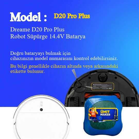 Dreame D20 Pro Plus Robot Süpürge 5200 mAh Batarya - Resim 2