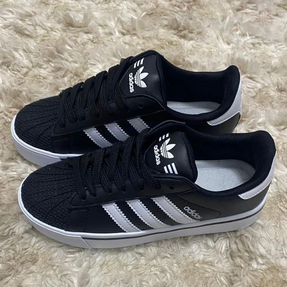 Adidas Süperstar Siyah Beyaz Kadın Spor Ayakkabı ürün görseli 1