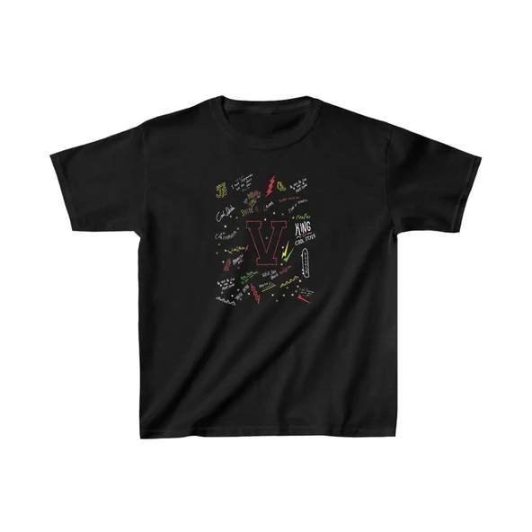 Unisex Çocuk Baskılı T-shirt - Siyah ürün görseli 1