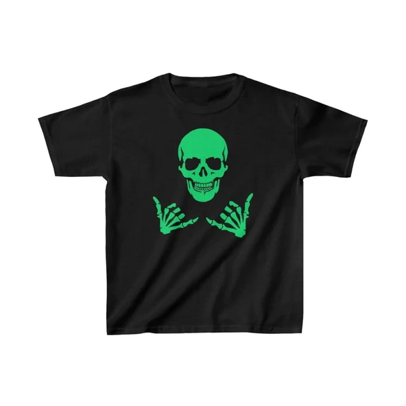 Unisex Çocuk Baskılı T-shirt - Siyah ürün görseli 1