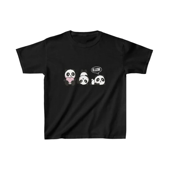 Unisex Çocuk Baskılı T-shirt - Siyah ürün görseli 1