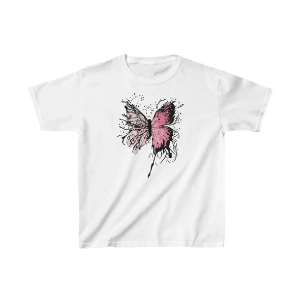 Çocuk Kız Baskılı T-shirt - Beyaz ürün görseli 1