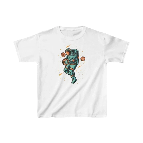 Unisex Çocuk Baskılı T-shirt - Beyaz ürün görseli 1