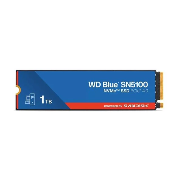 Wd 1TB WDS100T5B0E Blue SN5100 Pcı-4.0 7100MB-S 6700MB-S M2 SSD Harddisk ürün görseli 1
