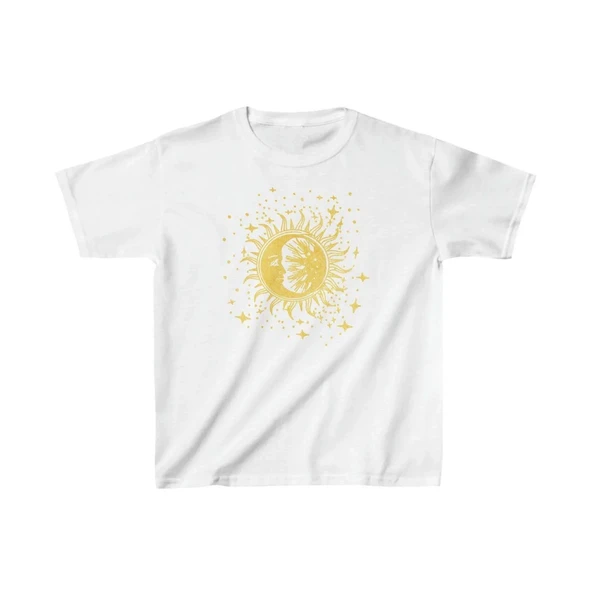 Çocuk Unisex Baskılı T-shirt - Beyaz ürün görseli 1