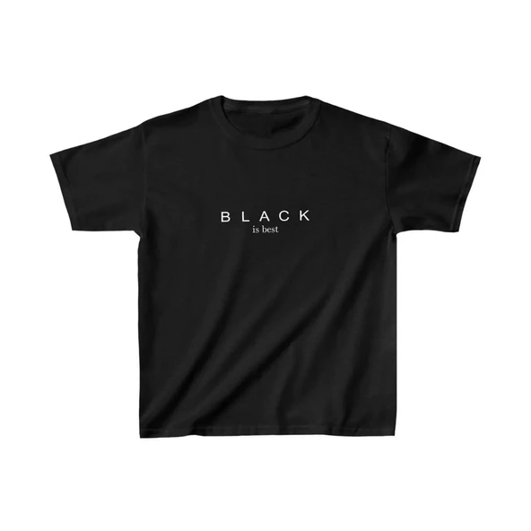 Unisex Çocuk Baskılı T-shirt - Siyah ürün görseli 1