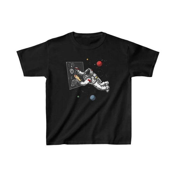 Unisex Çocuk Baskılı T-shirt - Siyah ürün görseli 1