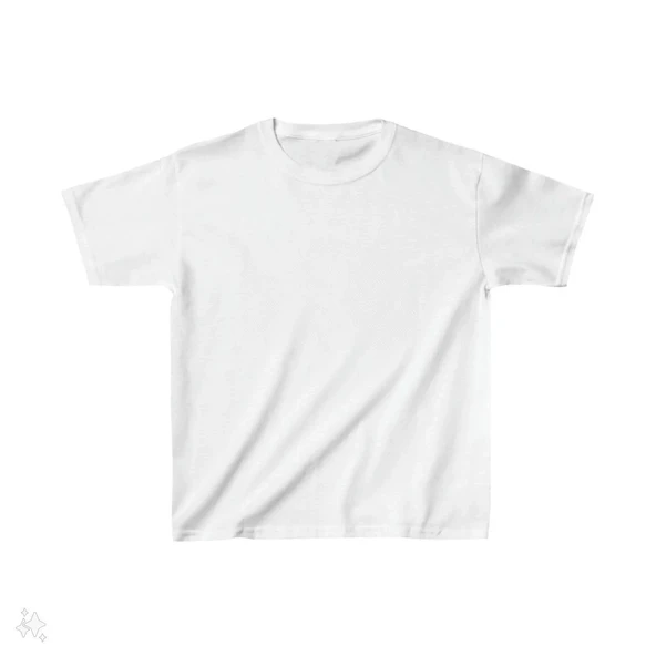 Çocuk Unisex Basic T-shirt - Beyaz - Resim 3