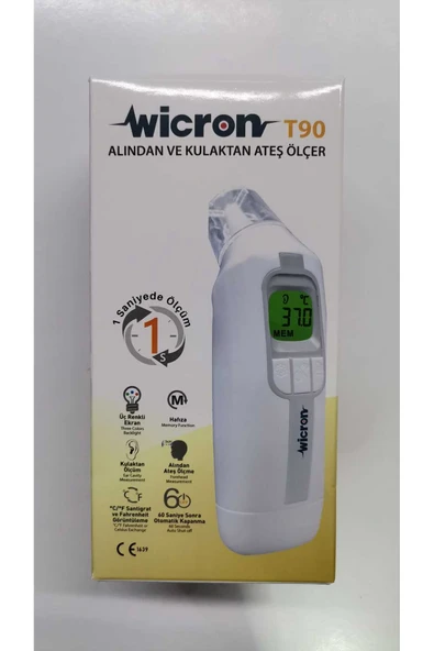 Wicron Alından Ve Kulaktan Ateş Ölçer Termometre ürün görseli 1
