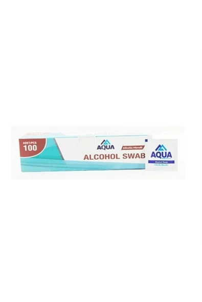 Aqua Alkollü Mendil Swab Mendil 100 Lük ürün görseli 1
