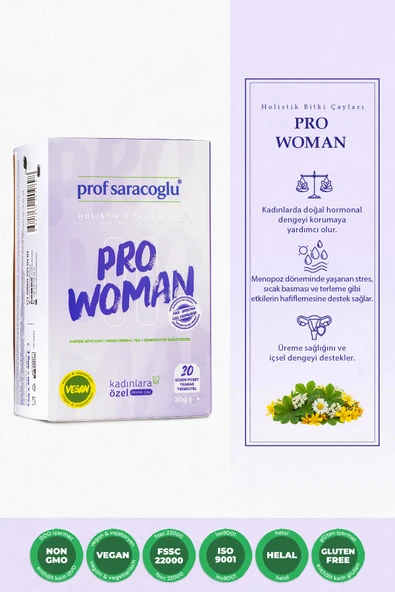 prof saracoğlu Pro Woman (MENO) 20 Li Karışık Holistik Bitki Çayı ürün görseli 1