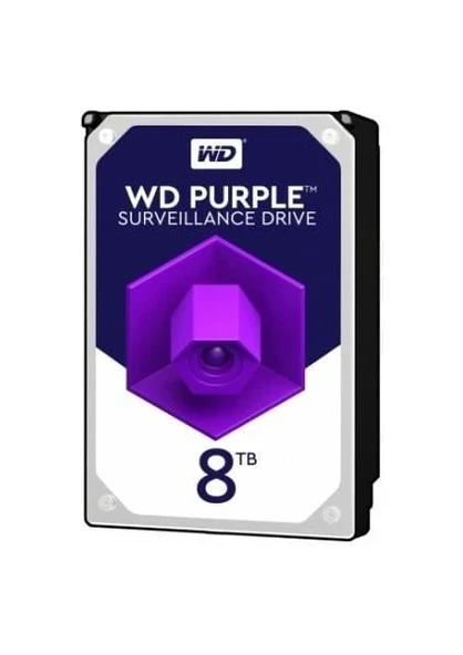8 Tb Wd 3.5 Purple Sata3 5640RPM 256MB 7/24 Guvenlık WD85PURZ (3 Yıl Resmı Dıst Garantılı) ürün görseli 1
