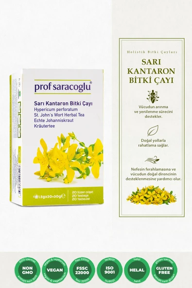 prof saracoğlu Sarı Kantaron Bitki Çayı 20'li ürün görseli 1