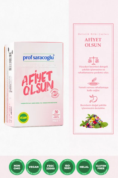 prof saracoğlu Afiyet Olsun Karışık Bitki Çayı 20'li ürün görseli 1