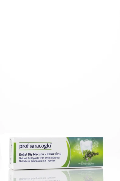 prof saracoğlu Kekik Özlü Doğal Diş Macunu Bitkisel Içerikli 75 ml - Resim 3
