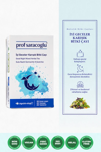 prof saracoğlu İyi Geceler Karışık Bitki Çayı 20'li ürün görseli 1
