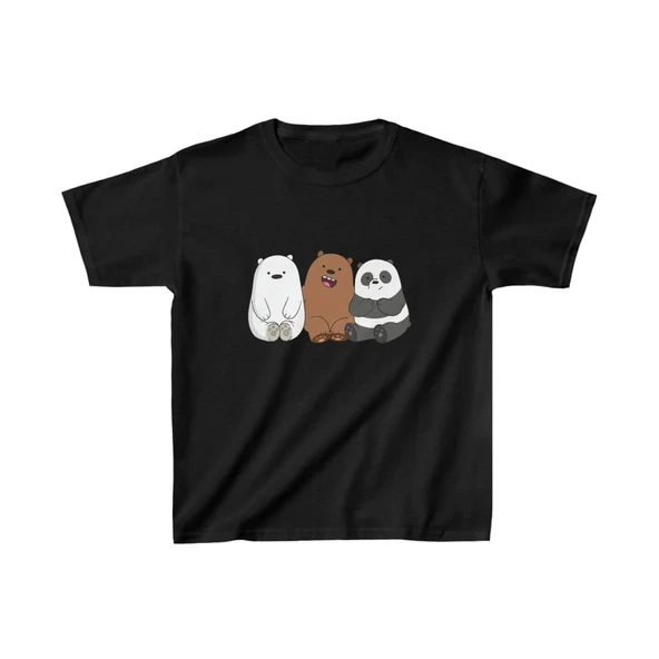 Çocuk Unisex Baskılı T-shirt - Siyah ürün görseli 1