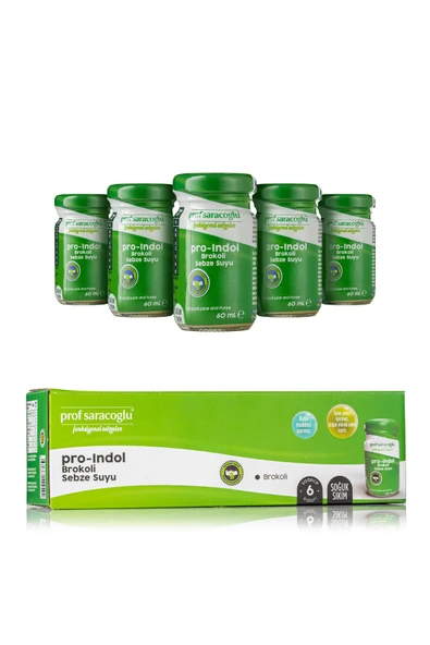 prof saracoğlu Pro Indol Organik Brokoli Shot (5 X 60 ML) ürün görseli 1